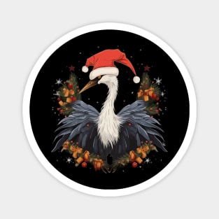 Whooping Crane Christmas Magnet